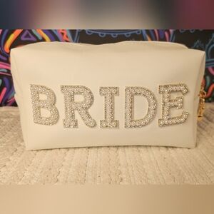 Elegant White Bride Cosmetic Bag